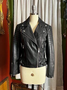 All Saints Papin Lamb Leather Jacket